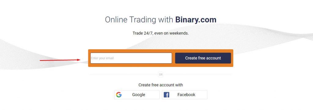 Register binary.com